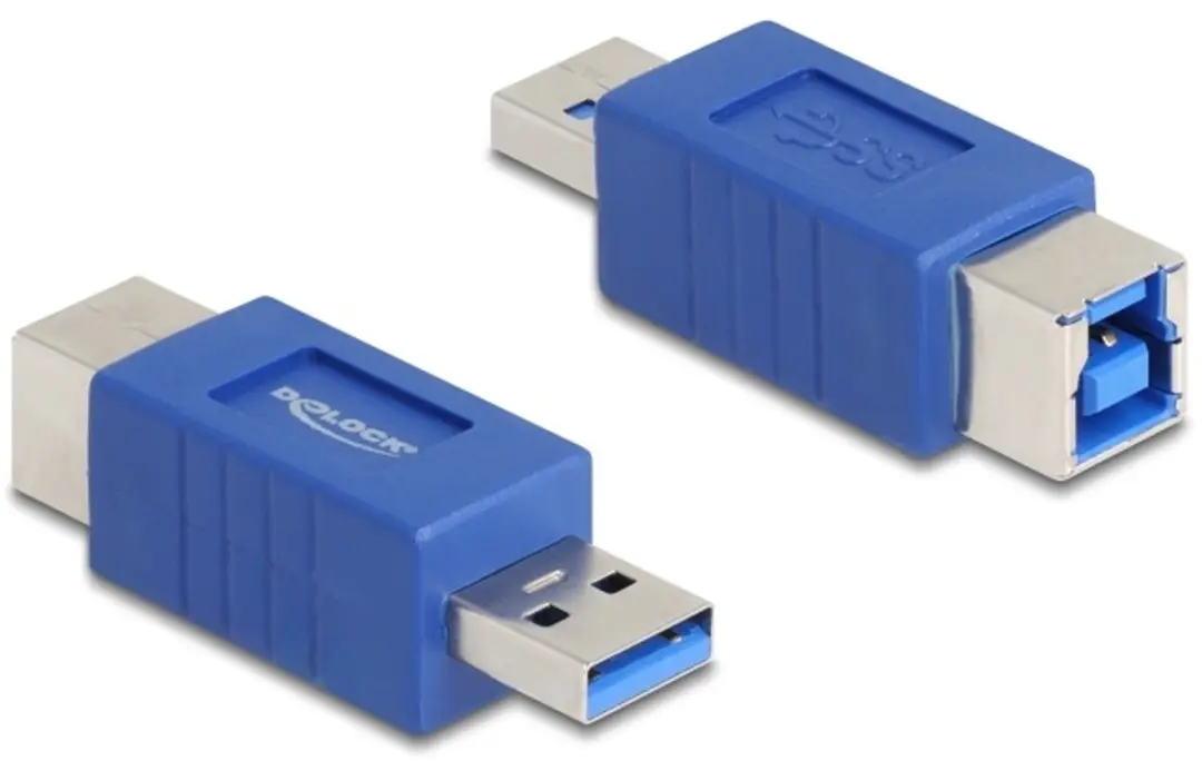 Delock USB 5Gbps Adapter Type-A naar Type-B Blauw