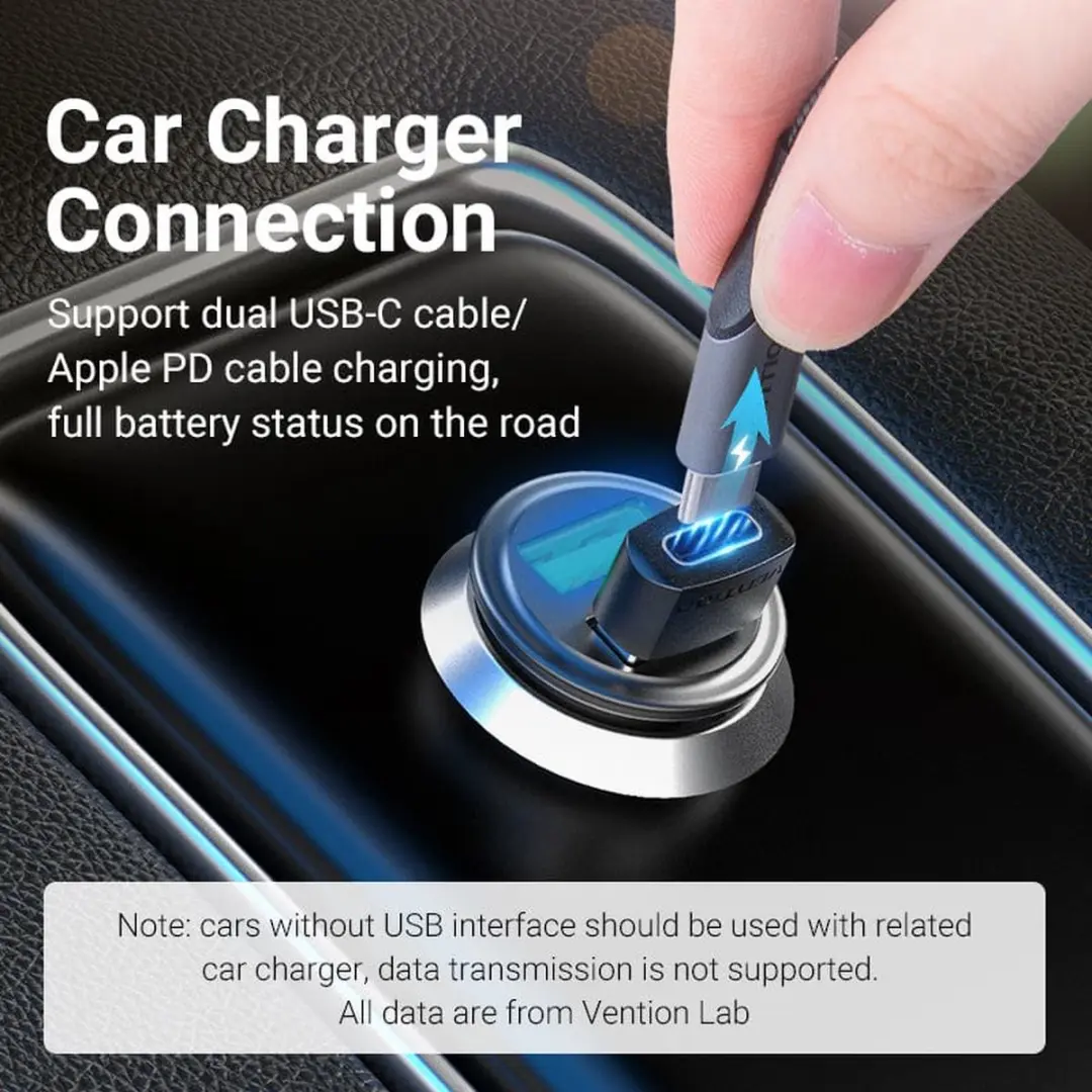 Vention USB 2.0 A naar C Adapter - Zwart