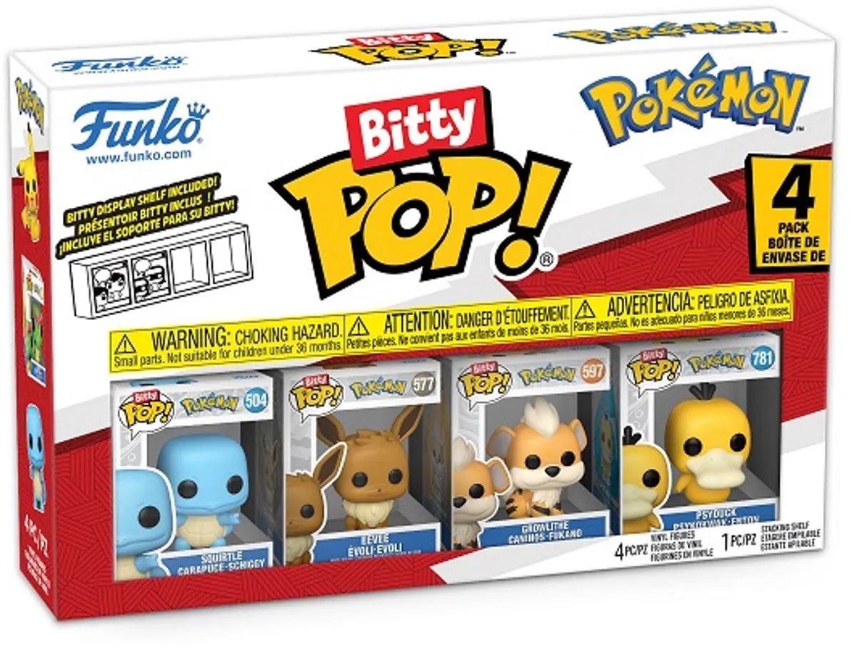 Funko Bitty Pop Pokémon 4 Pack Squirtle - 2.5cm - Veelkleurig