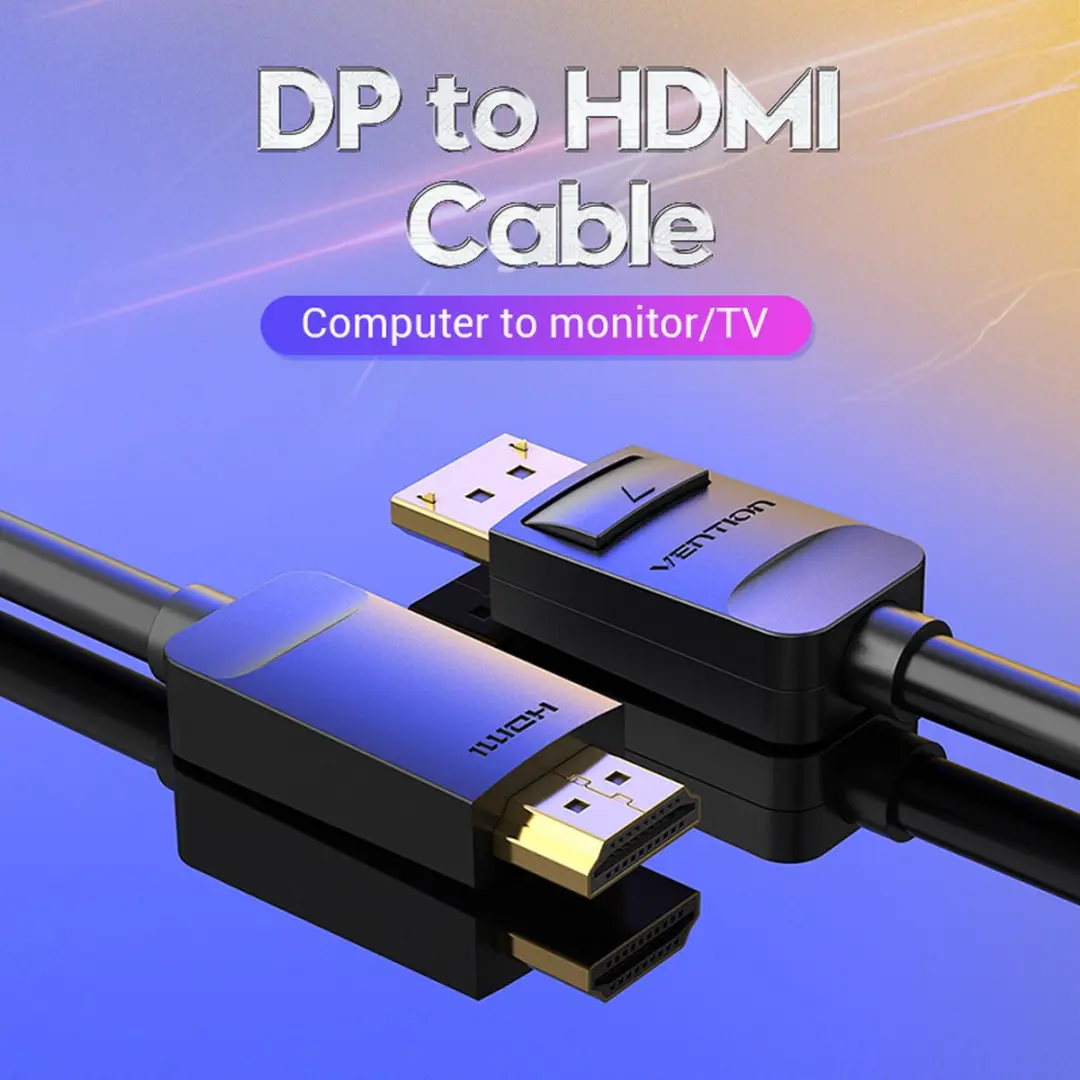 Vention HADBH DisplayPort naar HDMI Kabel 2m - Zwart