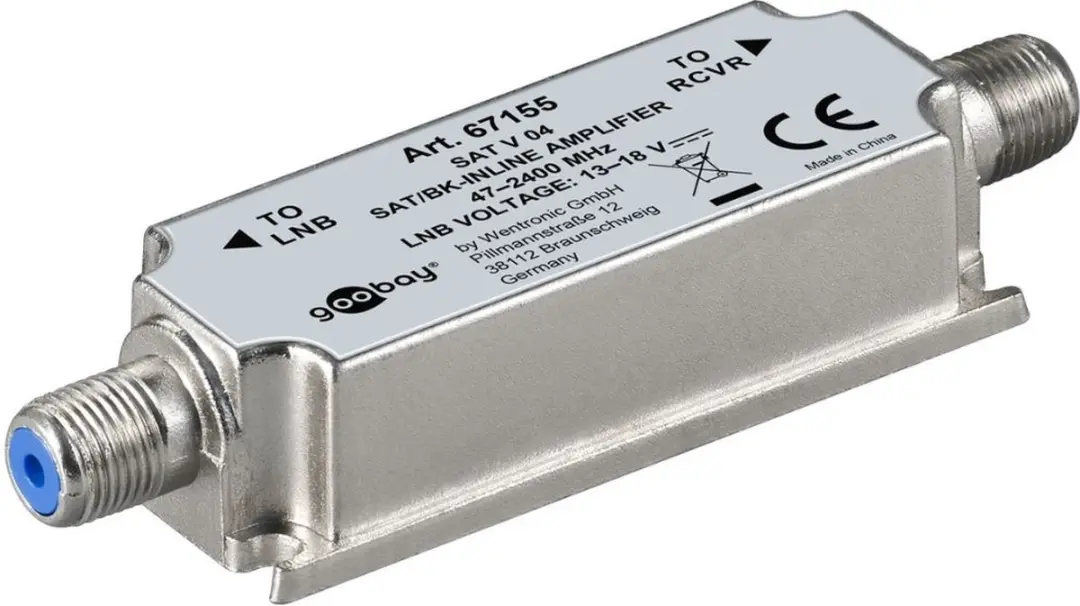 Goobay SAT/BK Inline-versterker 67155 - Metaal