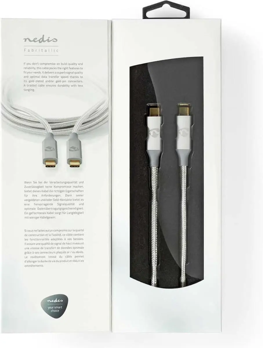 Nedis USB-C Kabel 100W 2m - Verguld - 4K@60Hz