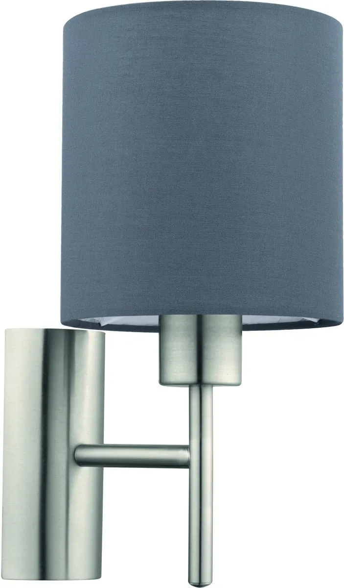 Eglo Pasteri Wandlamp 1 Licht - Nikkel-Mat Taupe