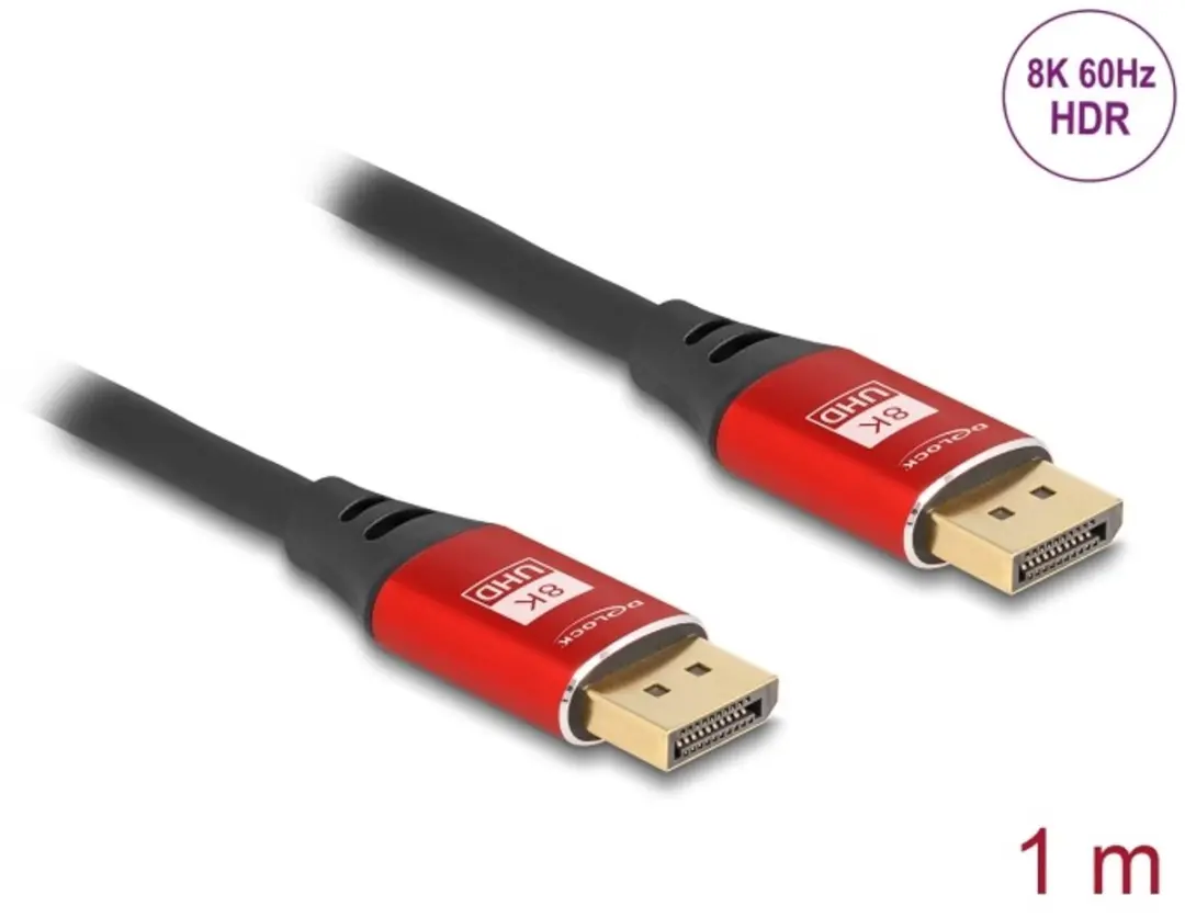 Delock DisplayPort Kabel 8K 60Hz 1m