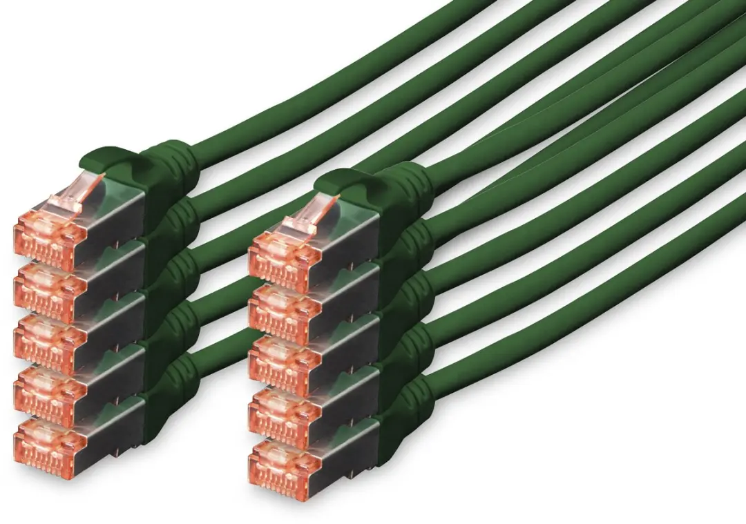 Digitus CAT6 sFTP Kabel 0.25m Groen - 10 Stuks