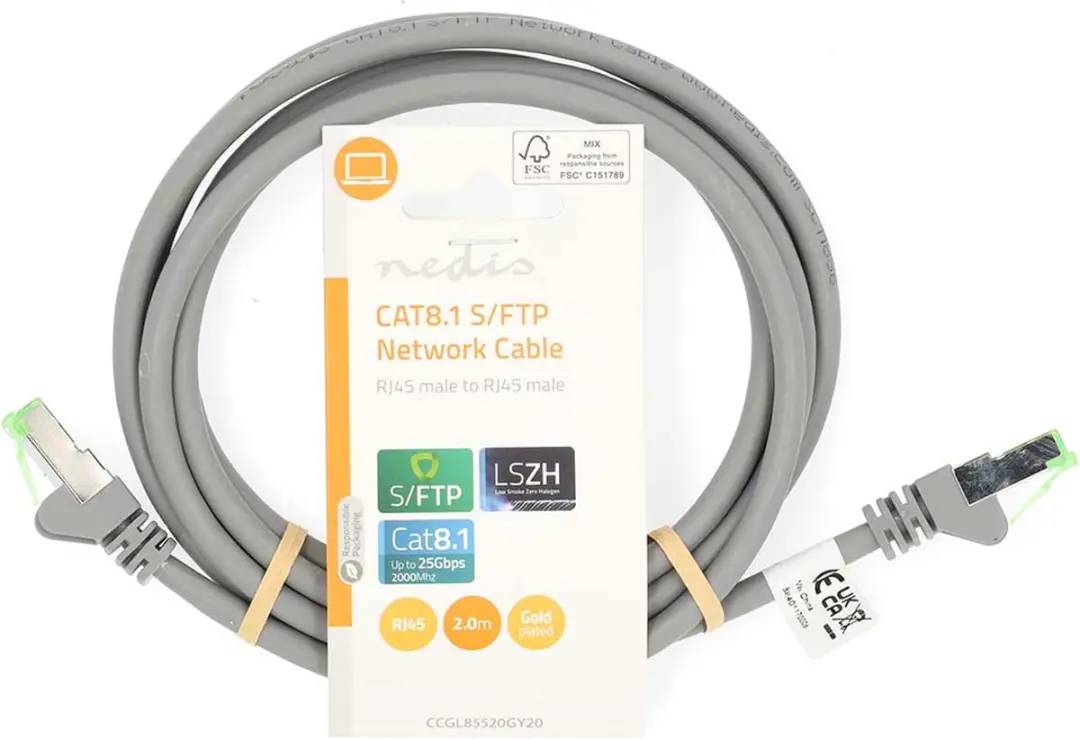 Nedis Cat 8.1 Netwerkkabel RJ45 2m - Grijs