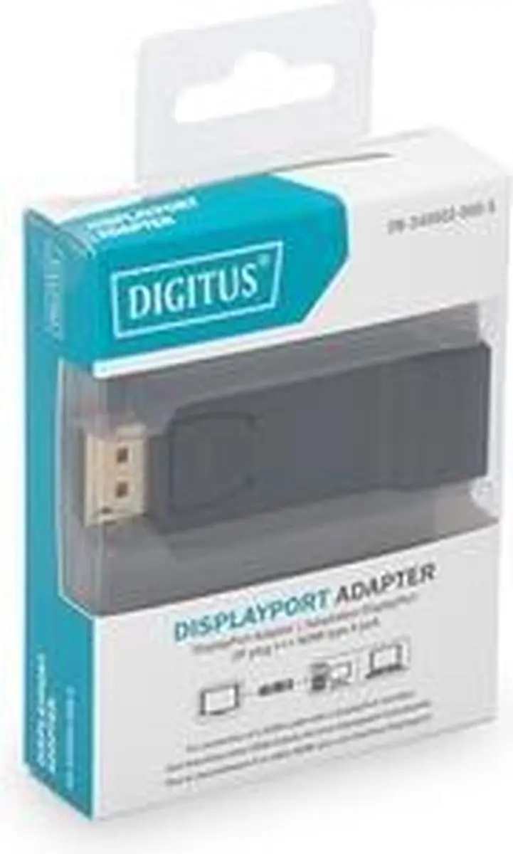 Digitus DB-340602-000-S DisplayPort naar HDMI Adapter - Zwart - afbeelding 6 van 6