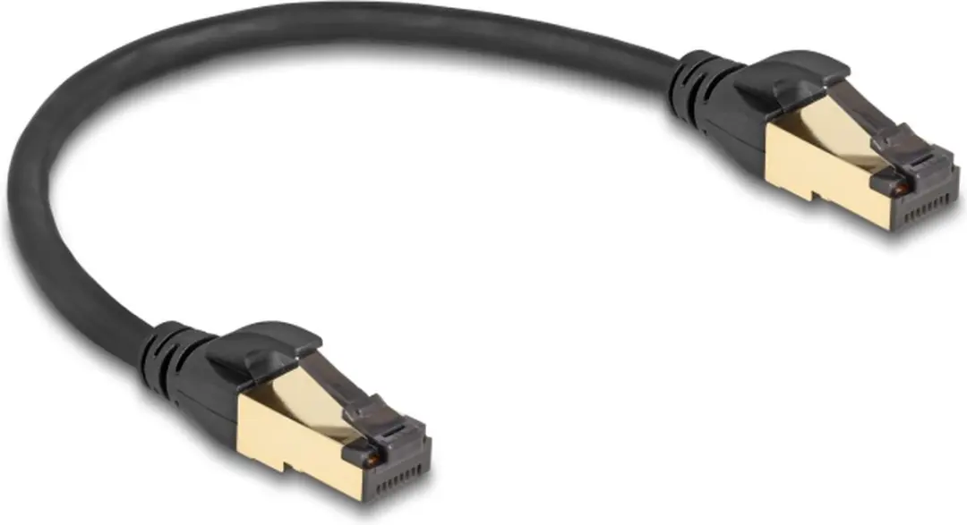 Delock RJ45 Kabel Cat.6A S/FTP Zwart 30cm - Cat.7 Industrie