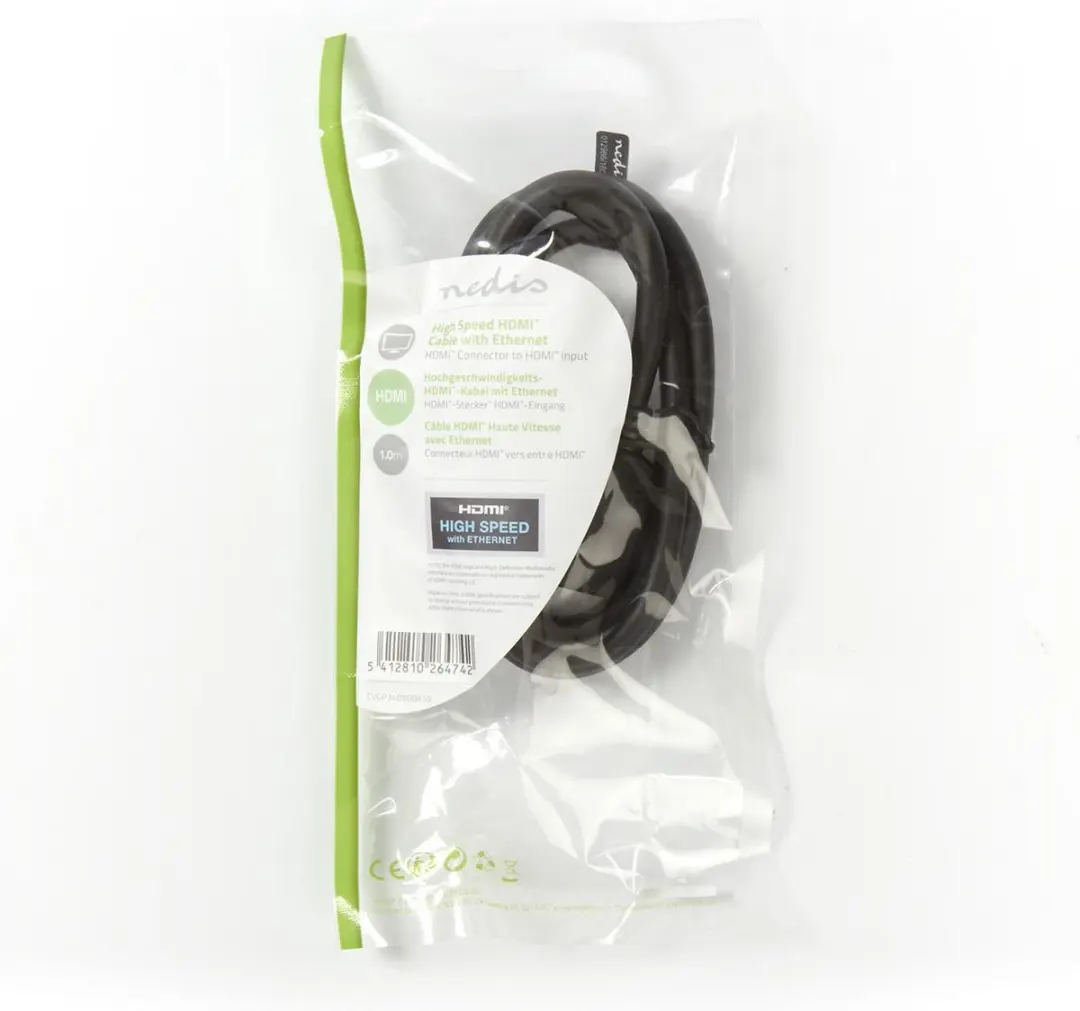 Nedis HDMI-Kabel CVGP34090BK20 4K 10.2Gbps 2m - Zwart