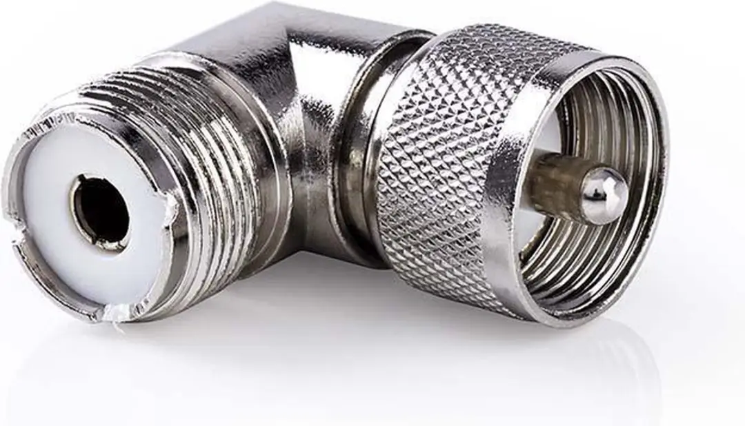 Nedis PL259 Adapter 75 Ohm - 90° Gehoekt - 10 Stuks