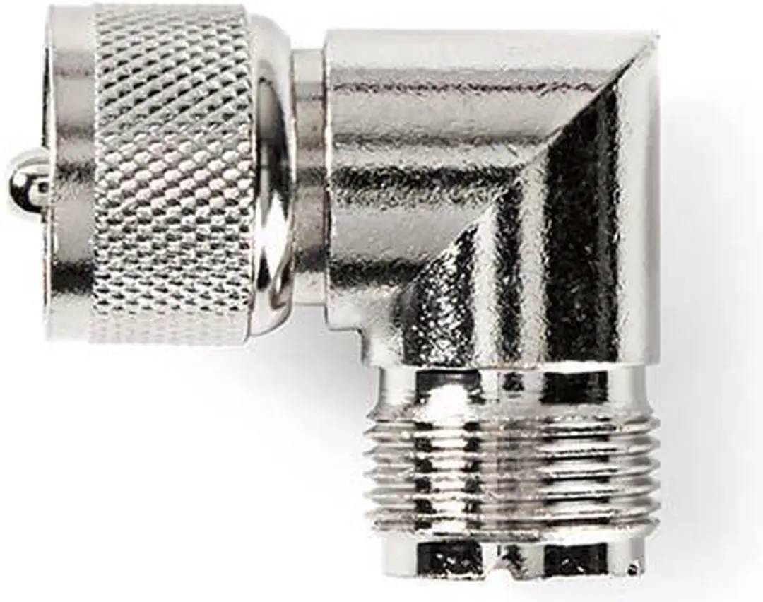 Nedis PL259 Adapter 75 Ohm - 90° Gehoekt - 10 Stuks
