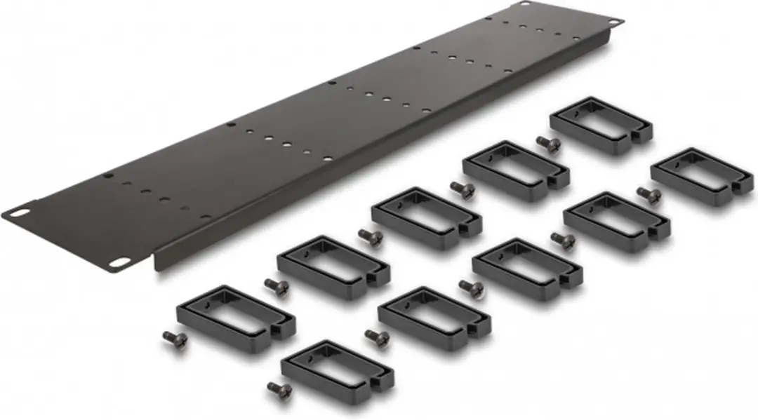 Delock 19" Kabelmanagement Routingpaneel 2U - 10 Haakjes - Zwart