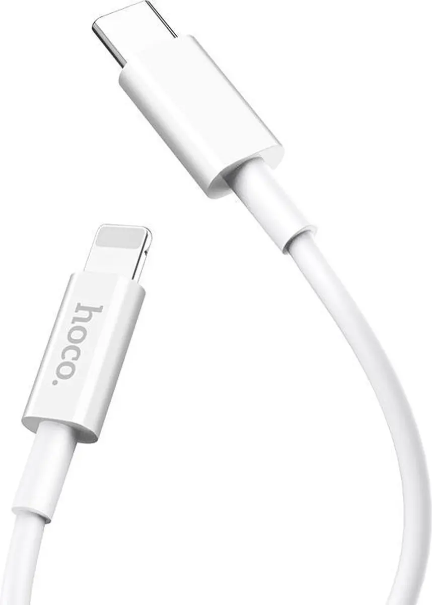 Hoco Lightning Oplader USB-C naar Lightning 1m - Wit