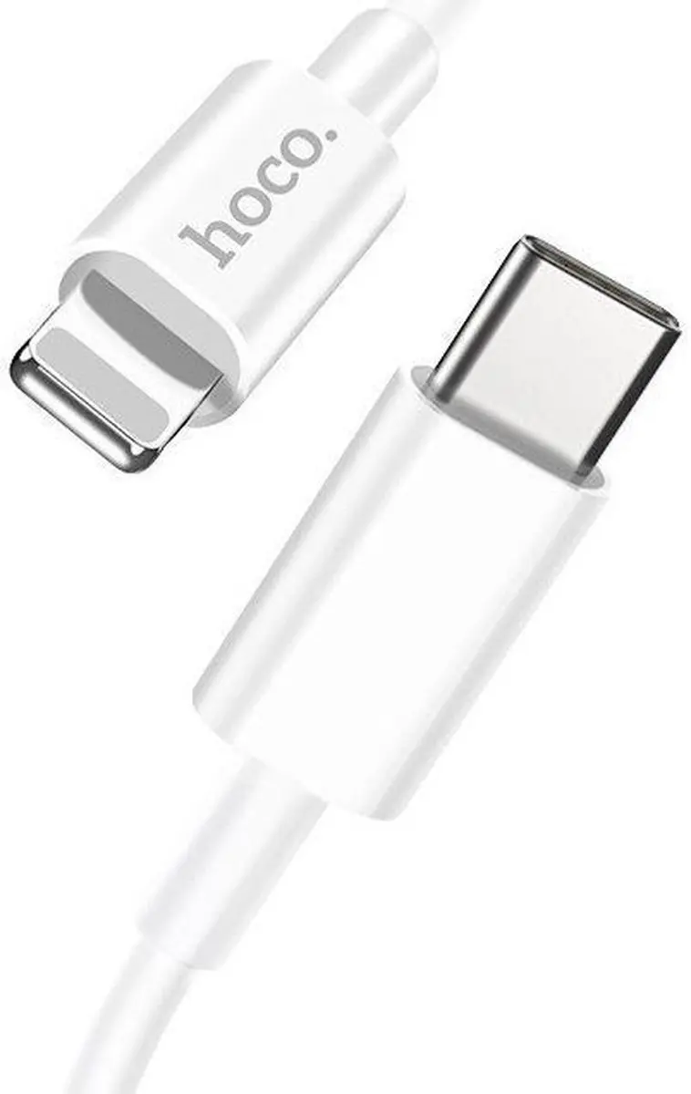 Hoco Lightning Oplader USB-C naar Lightning 1m - Wit