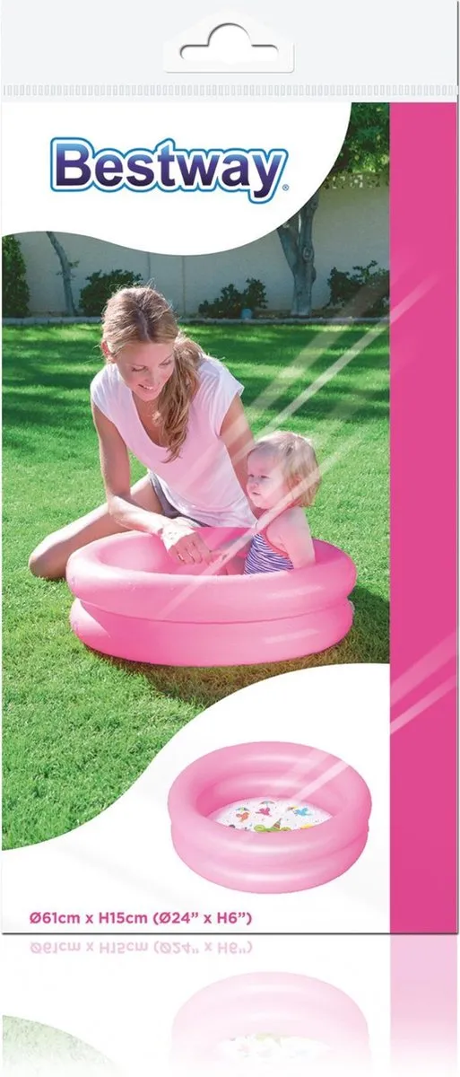 Bestway Babybadje Round 2 Rond 61 X 15 Cm Roze