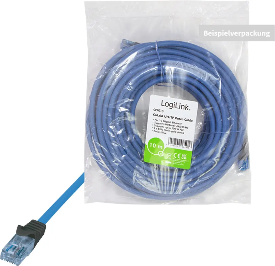 Logilink CAT6a UTP Kabel 2m - Blauw