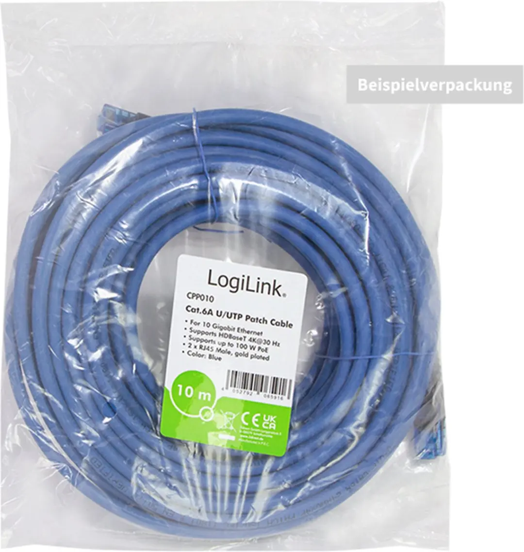 Logilink CAT6a UTP Kabel 2m - Blauw