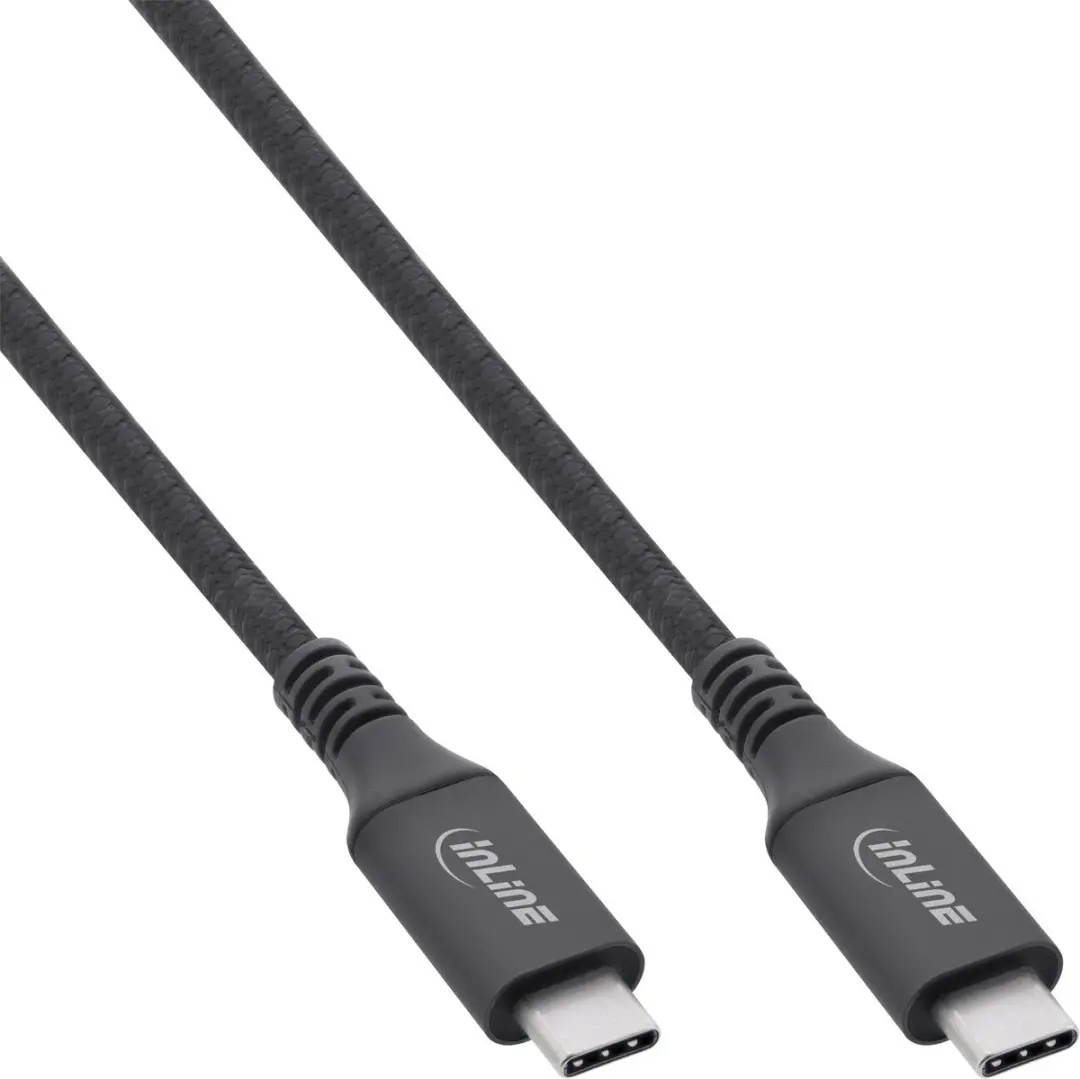 InLine USB4-kabel USB-C male/male 8K60Hz 0,5m - Zwart