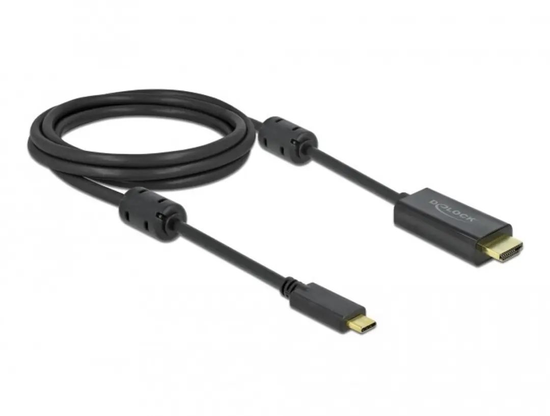Delock USB-C naar HDMI Kabel 4K 60Hz 2m - Zwart