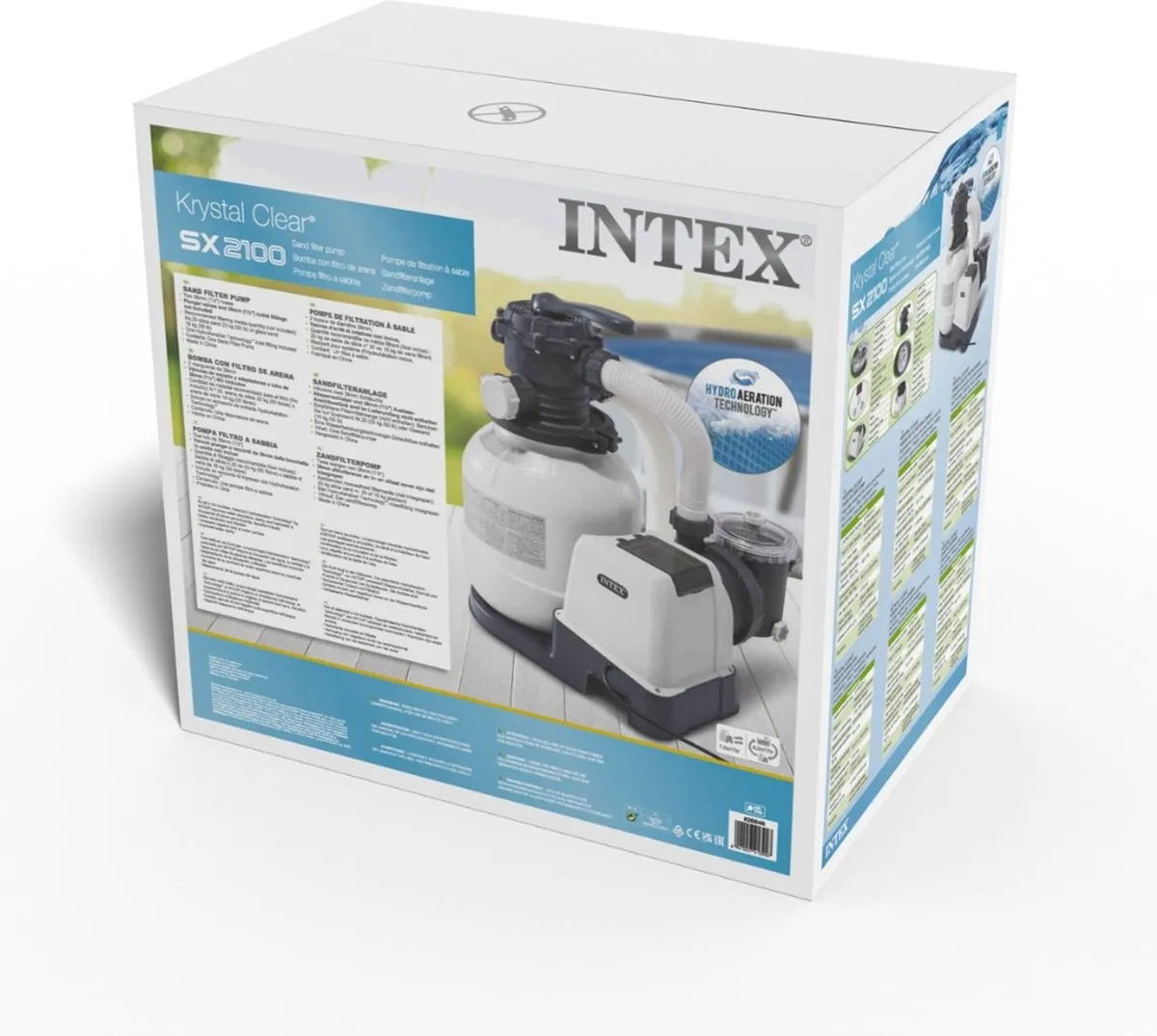 Intex 26646GS Zandfilterpomp 6000L/u - 20kg (2x) & Teststrips