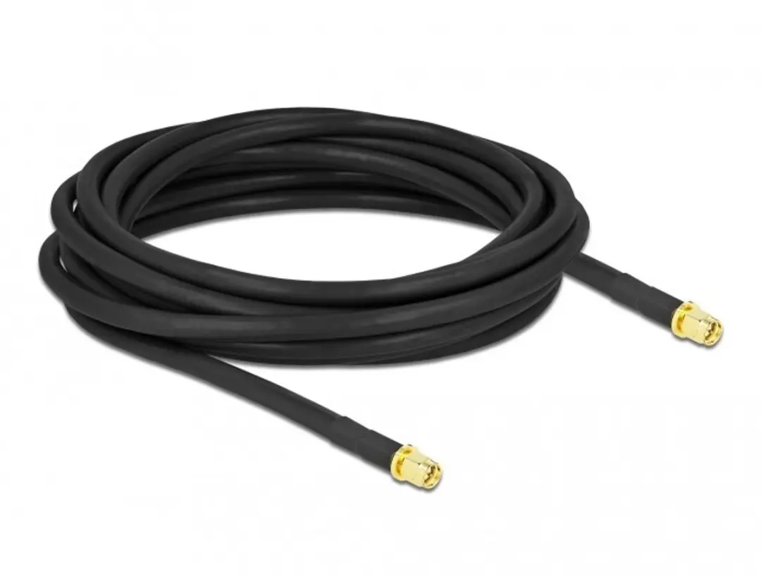 Delock Antennekabel SMA-SMA LMR/CFD300 5m - Zwart