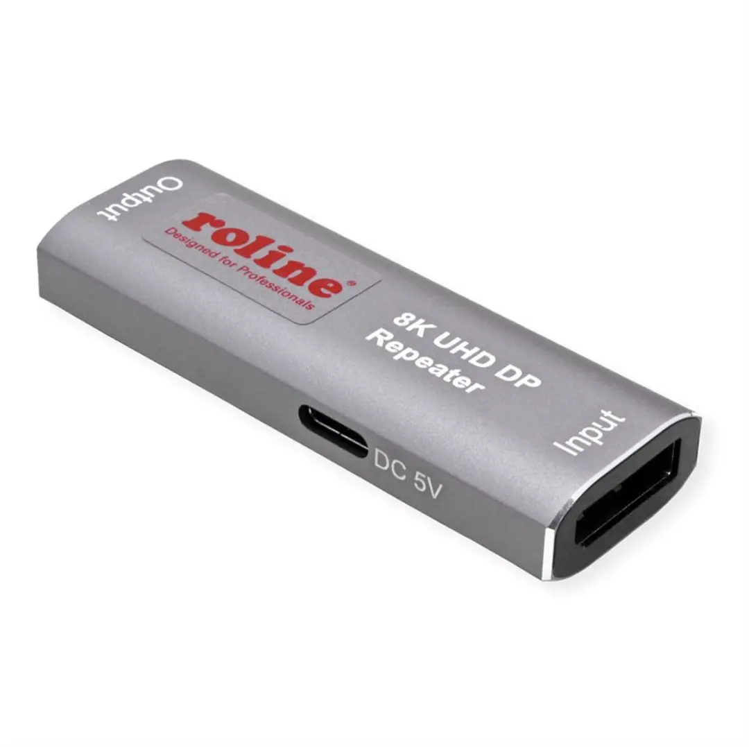 Roline DisplayPort Verlenger 8K60 10m - Grijs