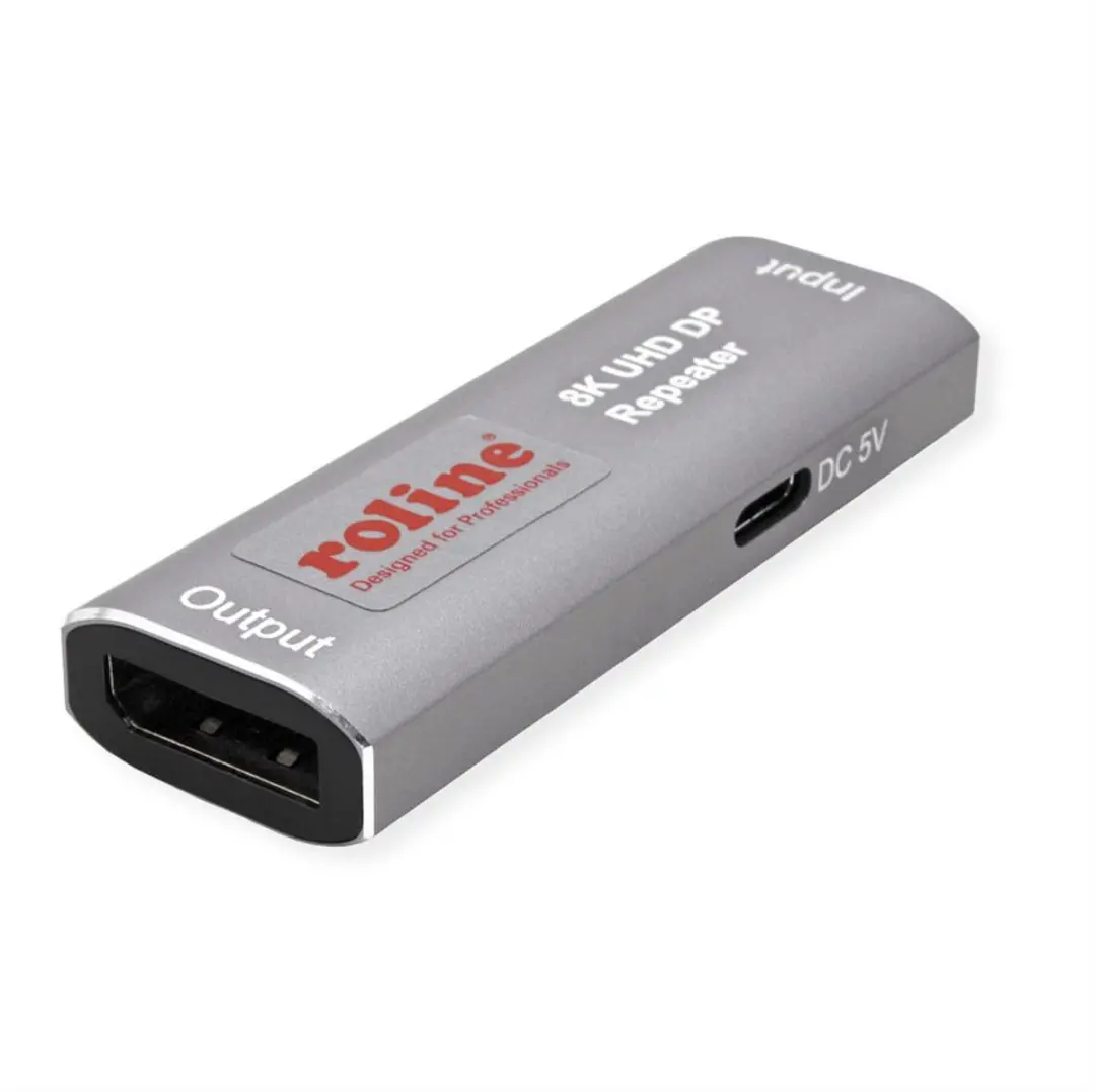Roline DisplayPort Verlenger 8K60 10m - Grijs