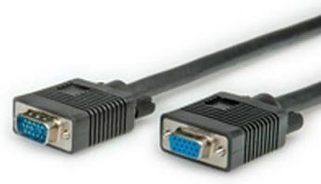 Roline SVGA Kabel HD15 M/F 2m - Zwart