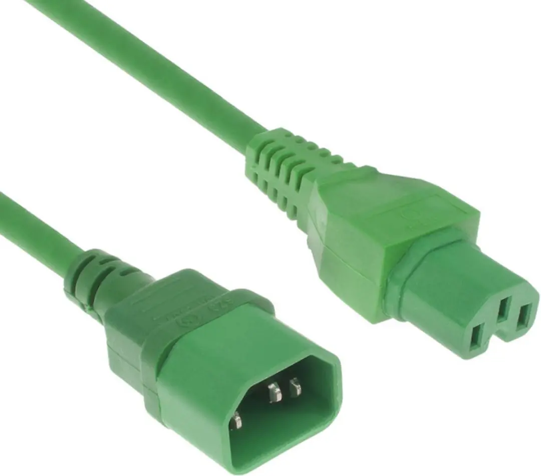 ACT Netsnoer C14-C15 Groen 1,2m