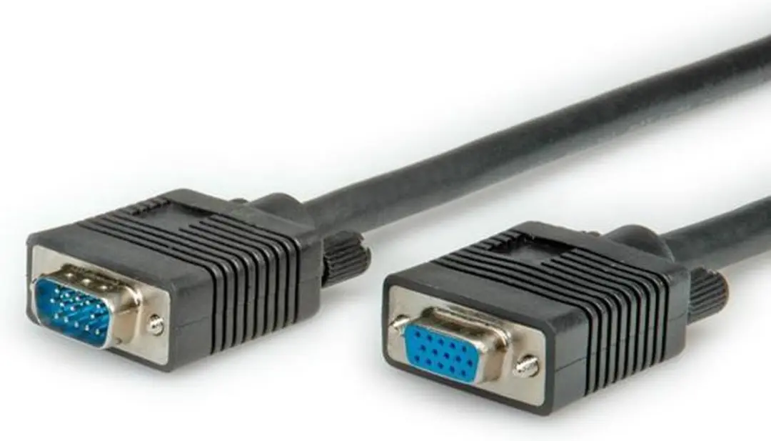 Roline SVGA Kabel HD15 M/F 3m - Zwart