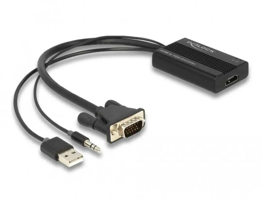 Delock HDMI naar VGA Adapter met Audio 25cm