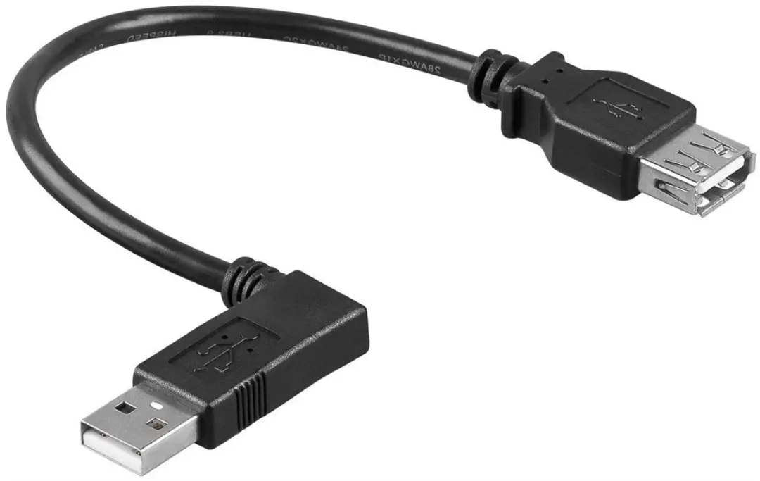 Goobay USB 2.0 Verlengkabel Haaks Rechts 0,3m
