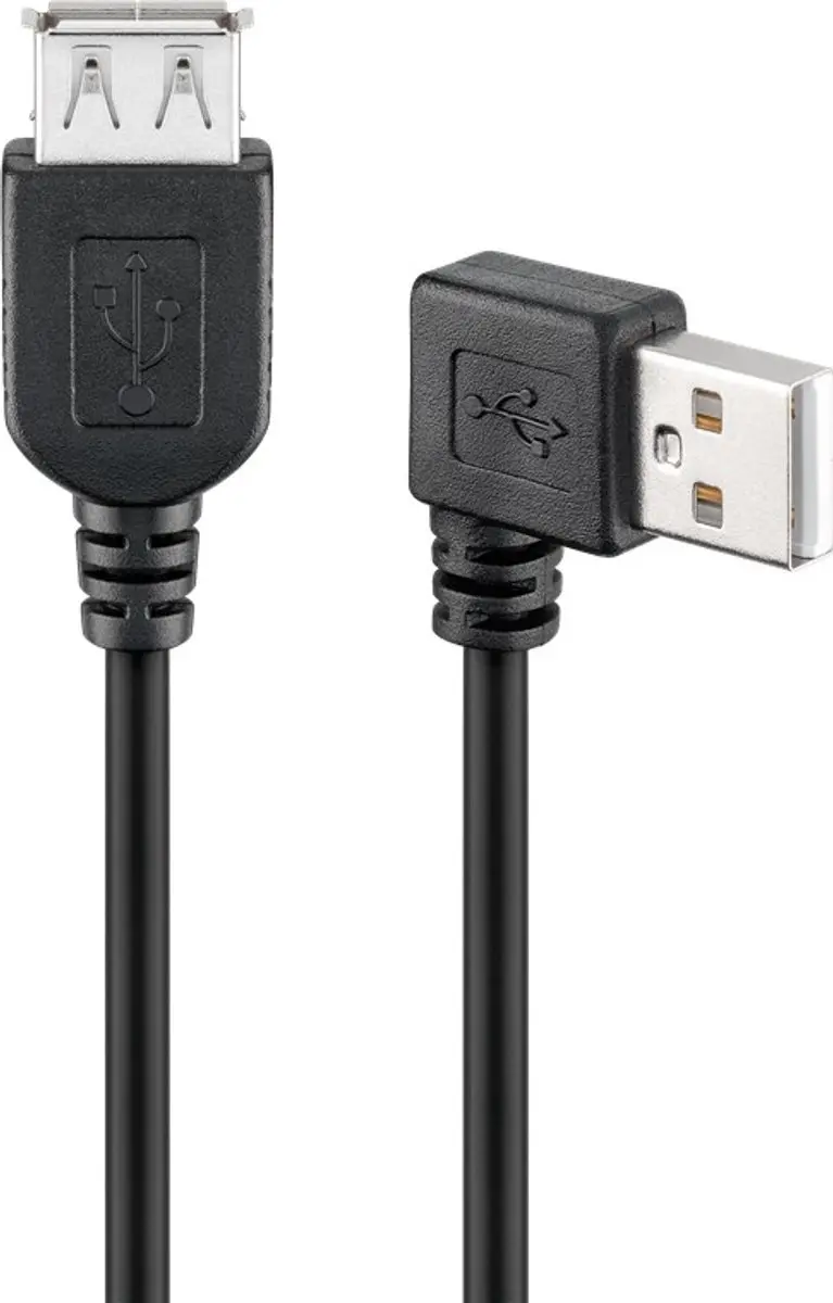 Goobay USB 2.0 Verlengkabel Haaks Rechts 0,3m - 10 Stuks
