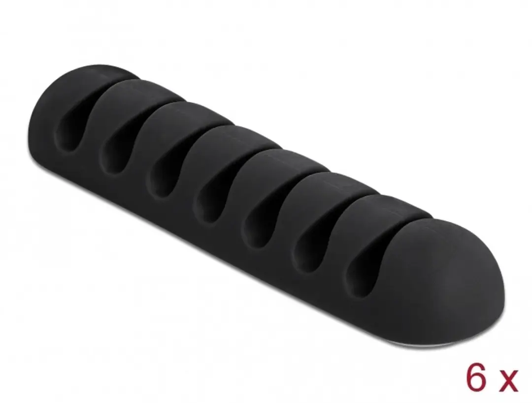 Delock Kabelhouder 7-doorvoer Zwart