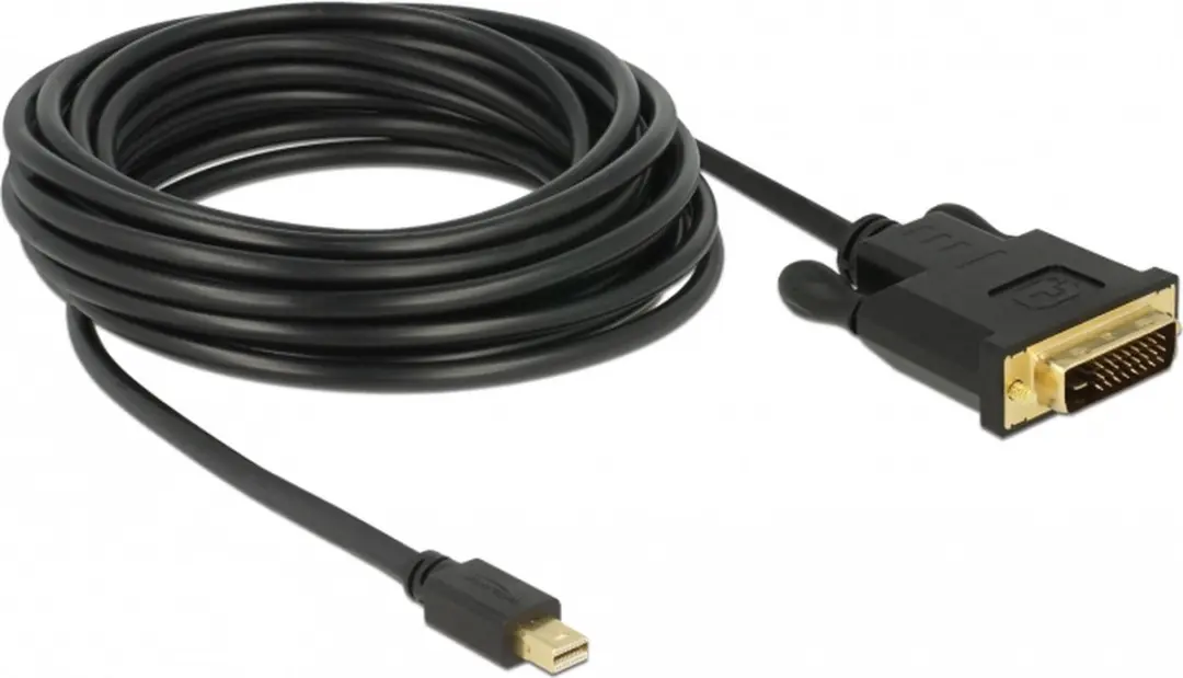 Delock Mini DisplayPort naar DVI Kabel 1920x1200 - 5m - Zwart