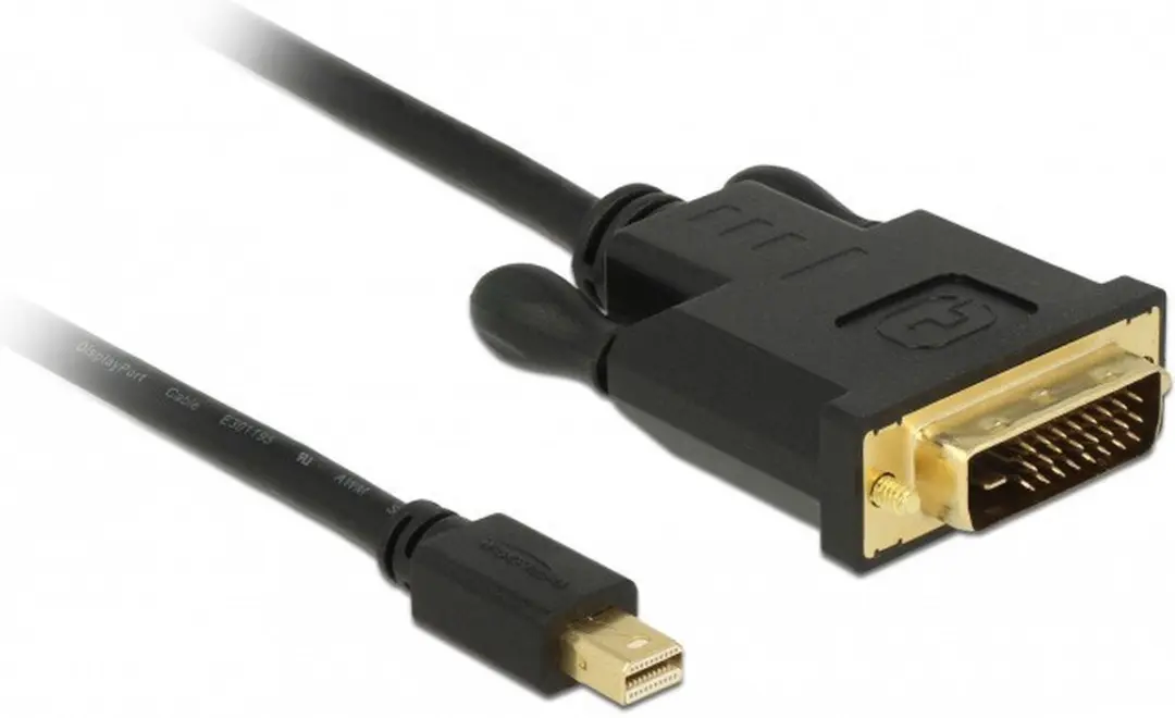 Delock Mini DisplayPort naar DVI Kabel 1920x1200 - 5m - Zwart