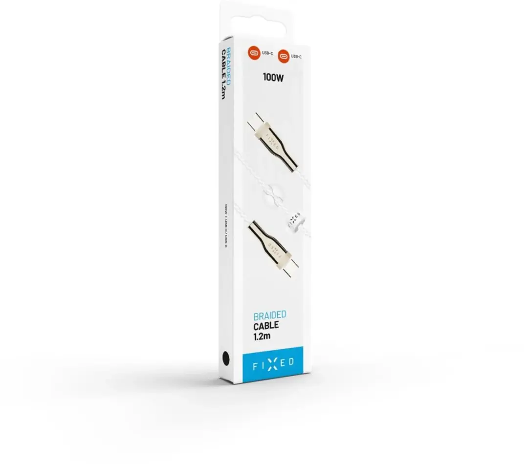 Fixed FIXDB-CC12-WH USB-C Kabel 1,2m - 100W Wit