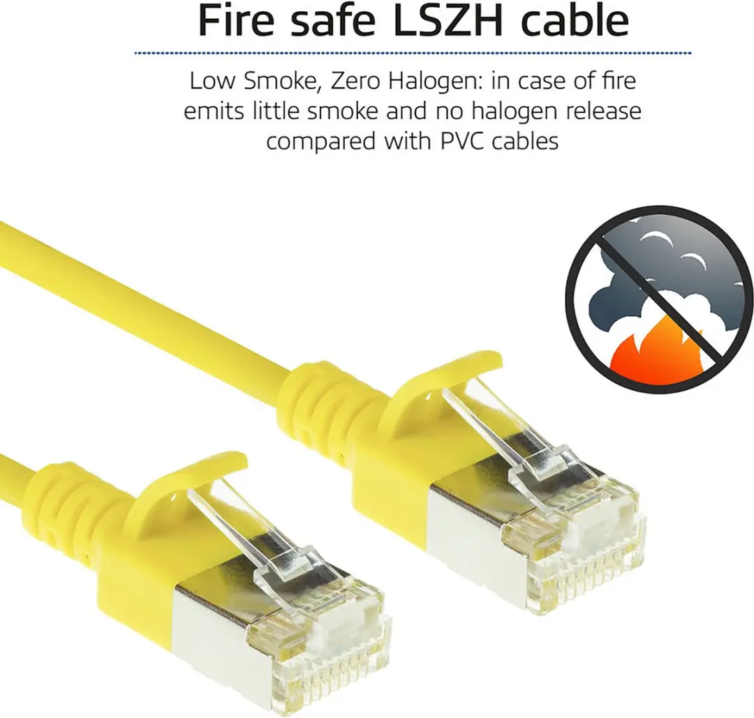 ACT Gele LSZH U/FTP CAT6A Patchkabel 1m - DC7801