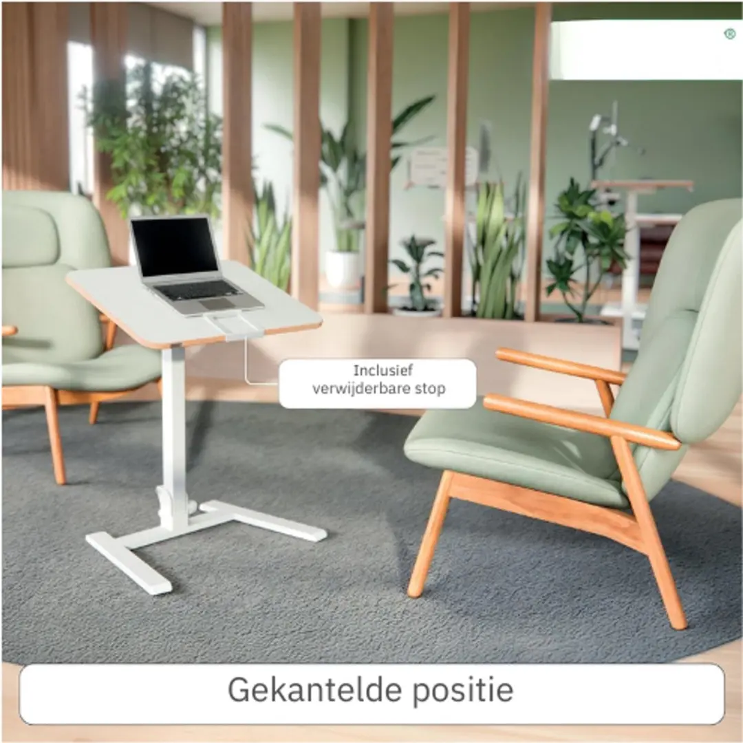 Leitz Ergo Opvouwbaar Zit-Sta Bureau WOMWW - 65x48cm Wit