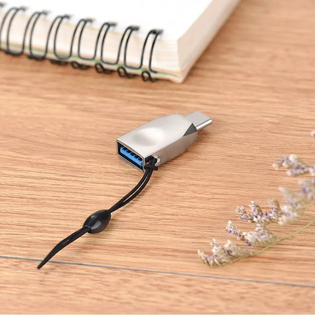 Hoco UA9 USB-C naar USB-A Adapter - Zilver - afbeelding 6 van 6