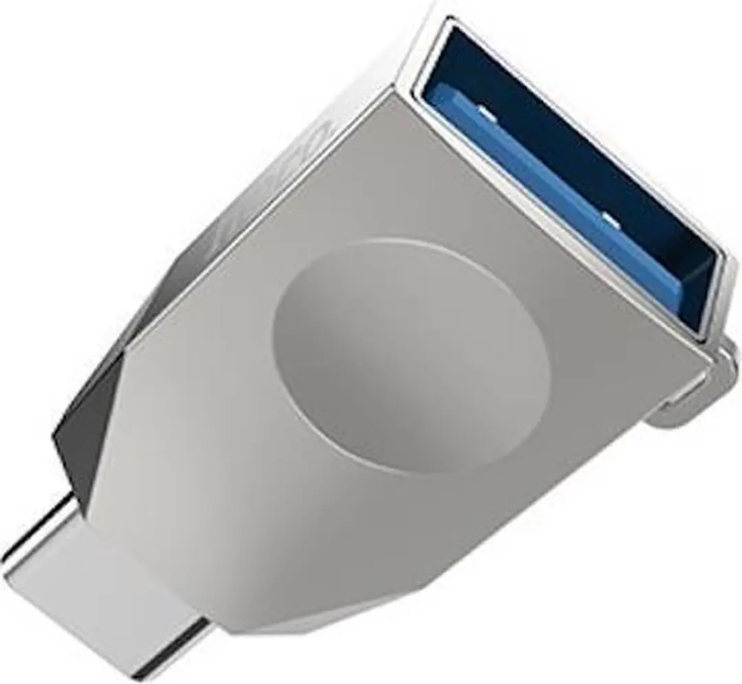 Hoco UA9 USB-C naar USB-A Adapter - Zilver