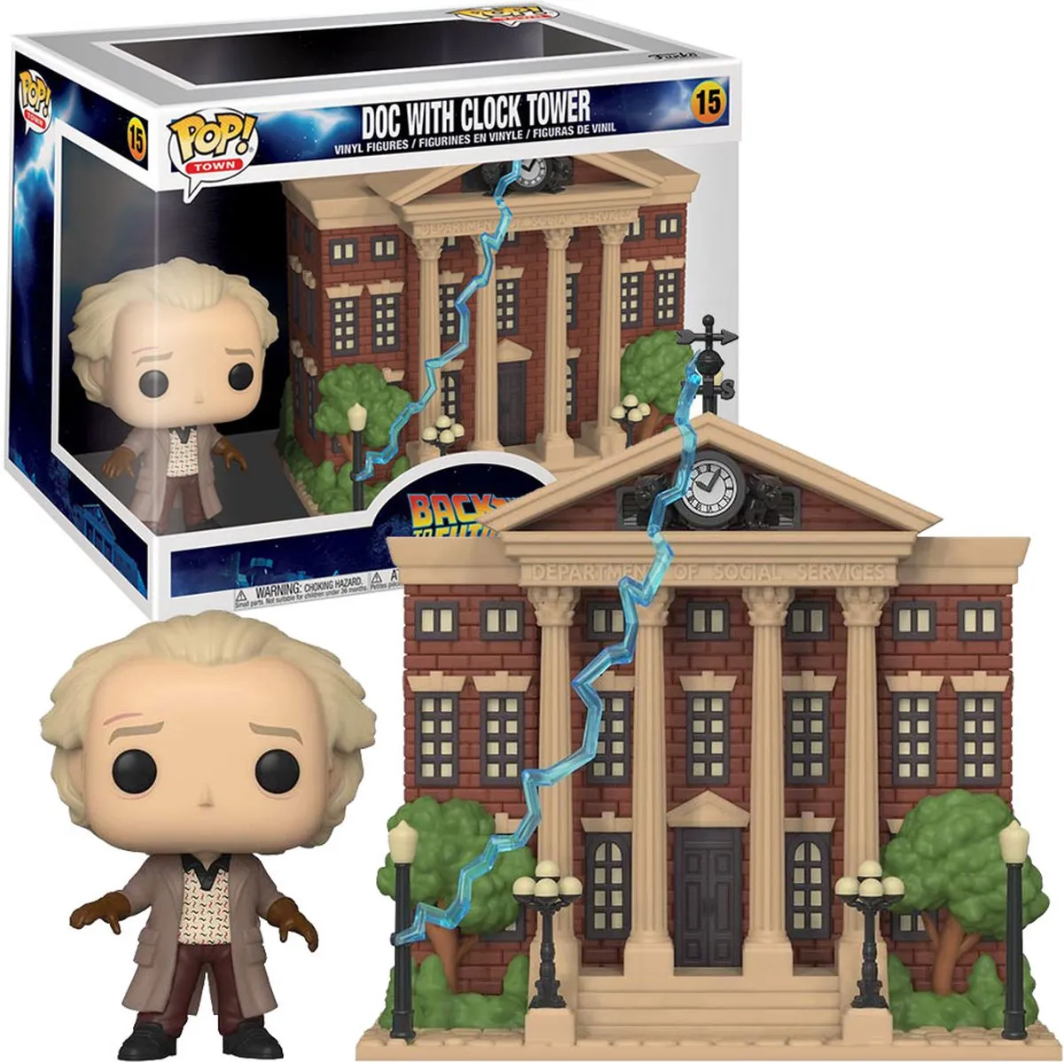 Funko Back To The Future Doc met Kloktoren Vinylfiguur 46910 - 15 cm - afbeelding 6 van 6