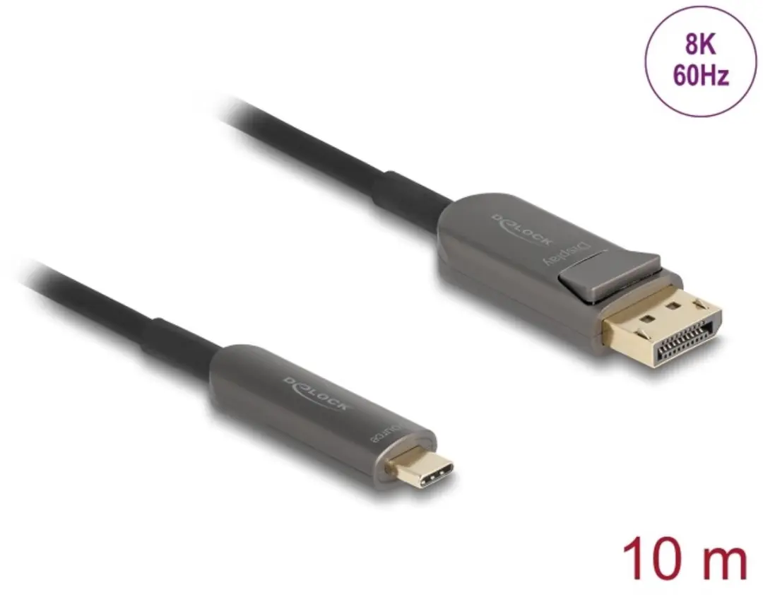 Delock USB Type-C naar DisplayPort 8K 40Gbps 10m