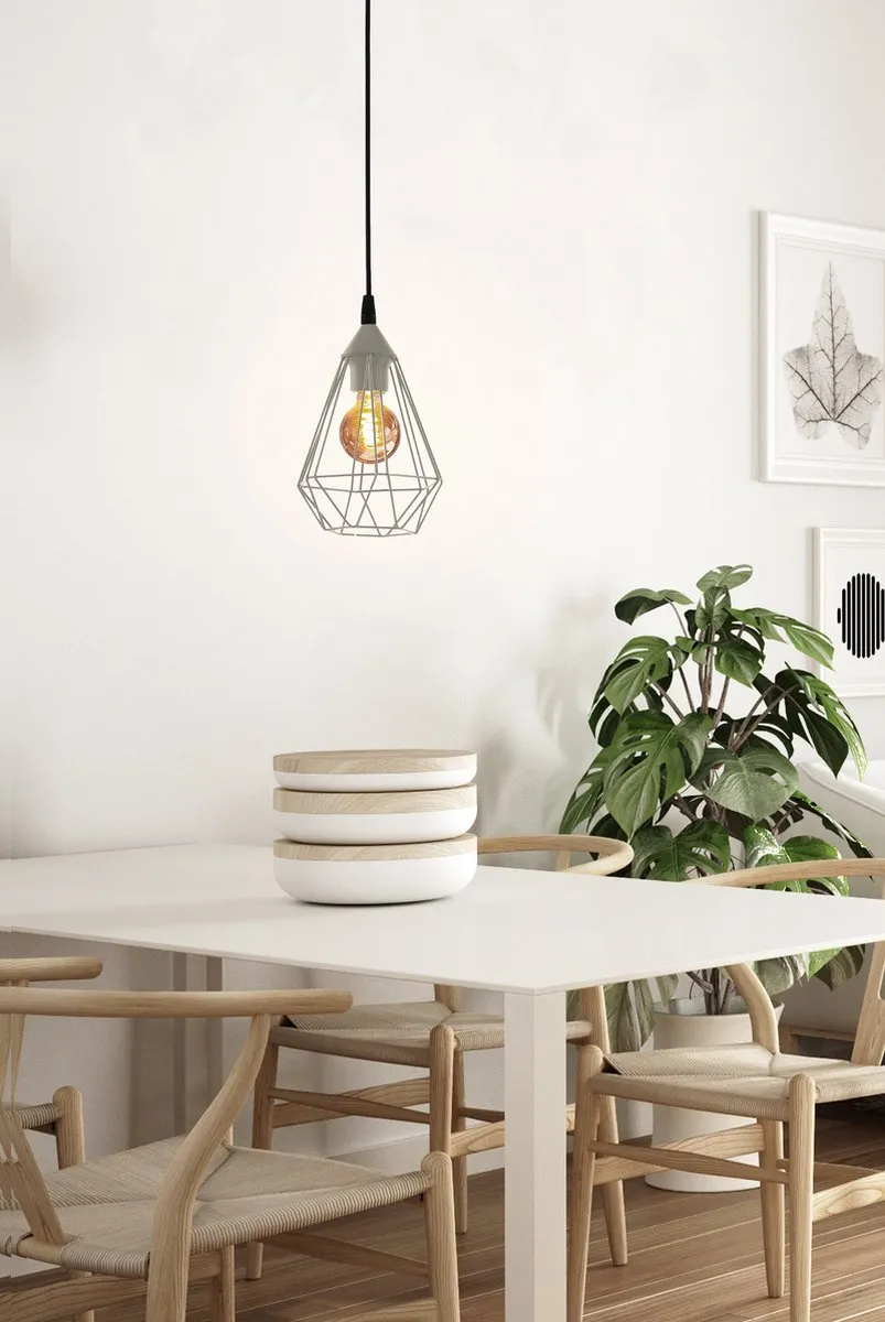 Eglo Tarbes 1 Hanglamp E27 - Ø17,5cm - Grijs