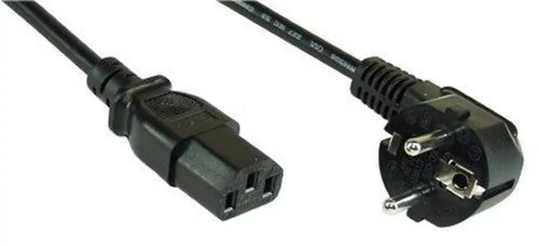 InLine Kabel STROOM C13 recht - CEE7/7 haaks 8m - Zwart