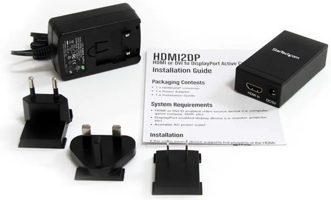 Startech HDMI2DP DisplayPort naar HDMI Adapter - Zwart