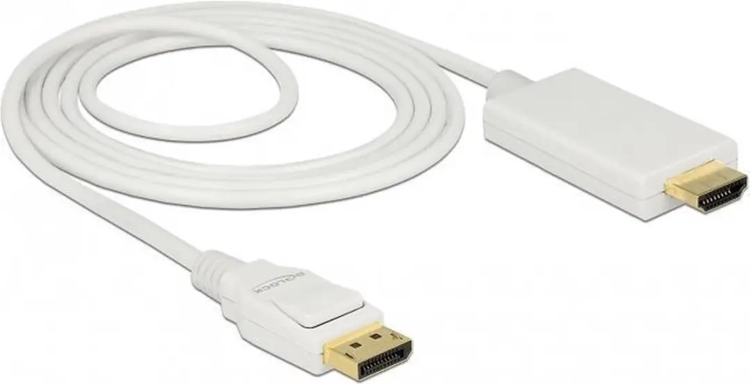 Delock DisplayPort naar HDMI Kabel 83818 - 2m - Wit