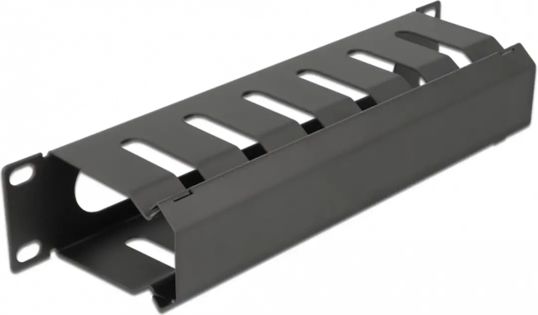 Delock 10 inch Kabelrangeerkanaal 70mm - 1U - Zwart