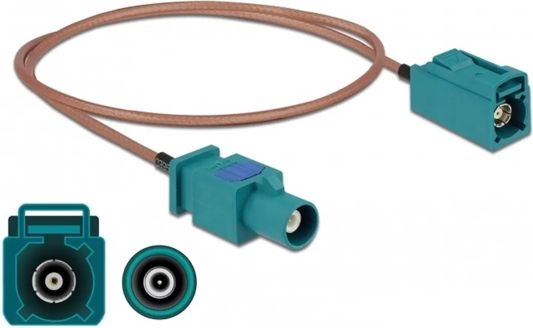 Delock Fakra Antenne Verlengkabel RG316 50 Ohm - 0,50m