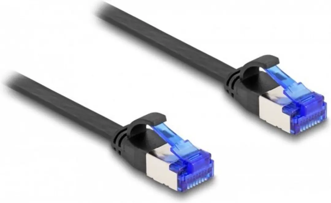 Delock Cat.6A Flat Patchkabel 2m - Zwart